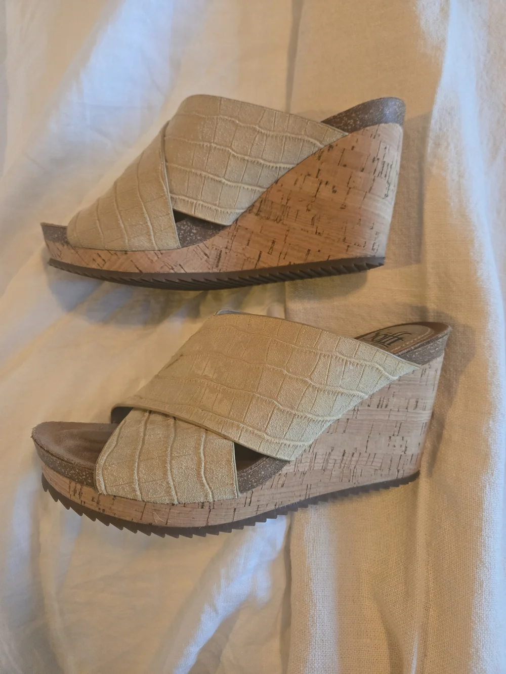Sofft CIERA Wedge Slide Sandals in Light Beige - Women